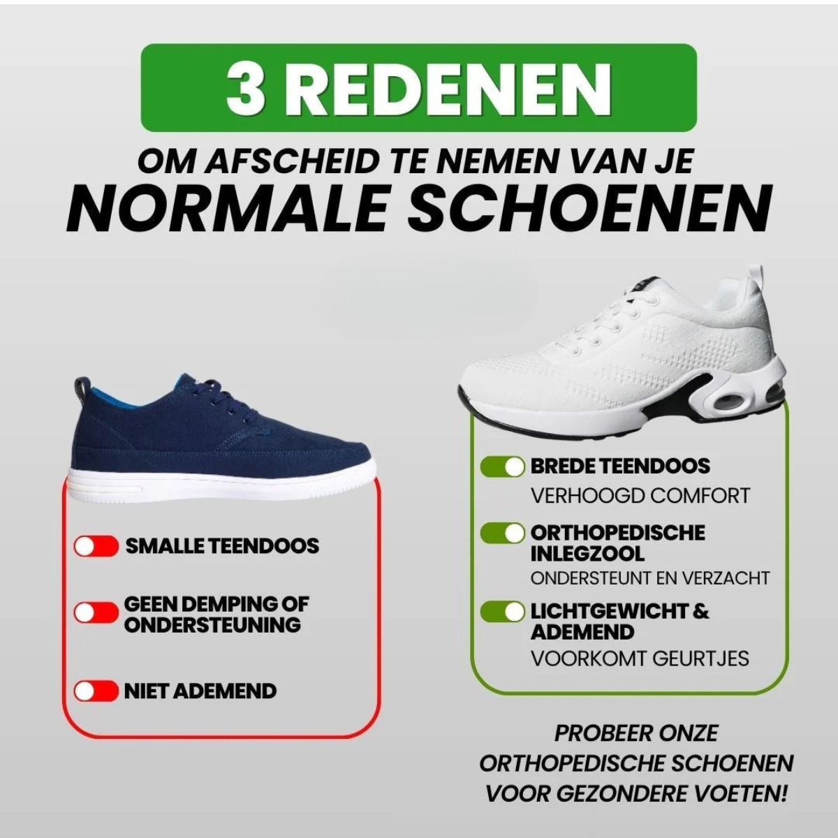 ORTHOCARE Ergonomische pijnverlichtende schoenen