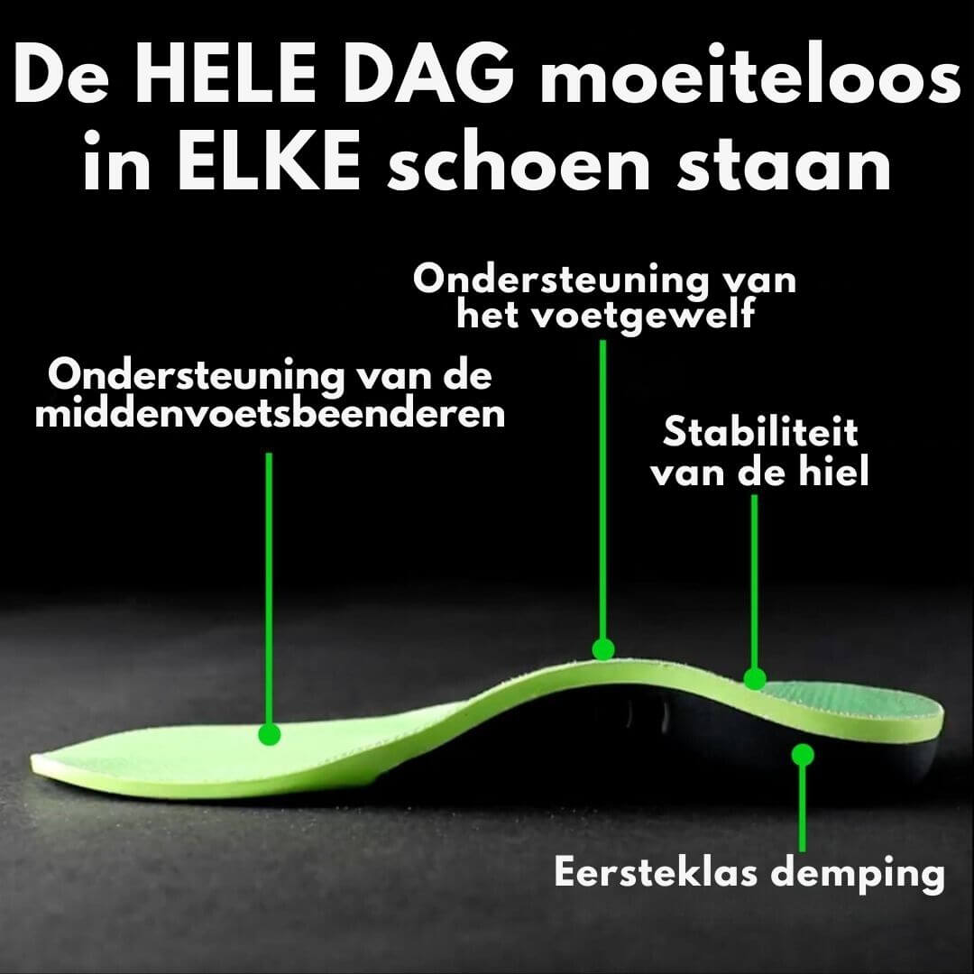 Orthofit - Orthopedische en Pijnverlichtende Inlegzolen, Gemaakt Voor Alle Schoenen (2 stuks voor beide voeten)