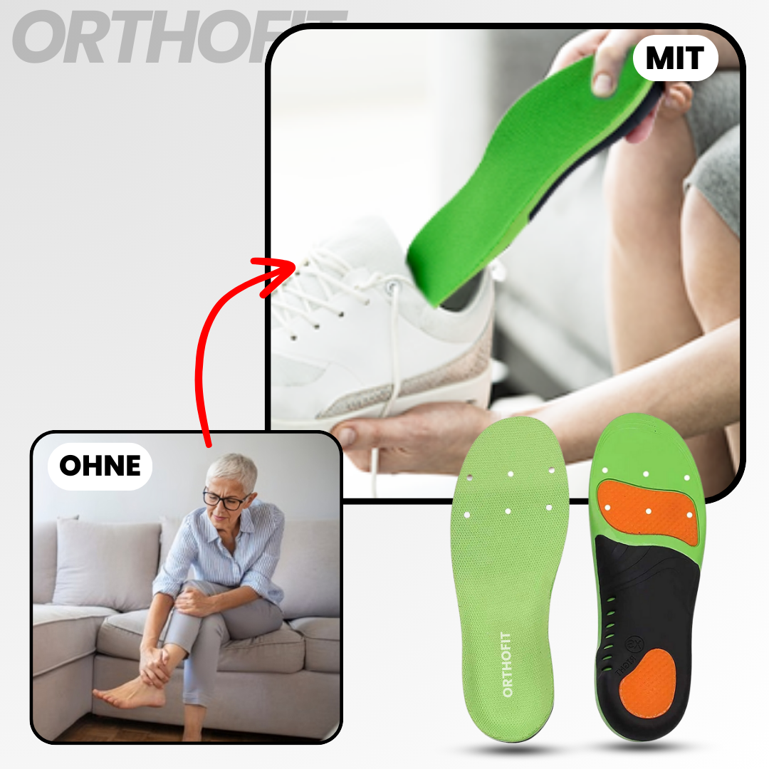 Orthofit - Orthopedische en Pijnverlichtende Inlegzolen, Gemaakt Voor Alle Schoenen (2 stuks voor beide voeten)