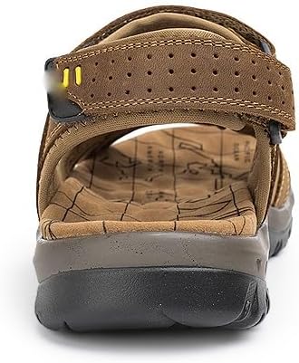 VENTO Heren Leren Sandalen – Comfortabele Zomerslippers voor het Strand