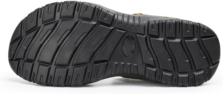 VENTO Heren Leren Sandalen – Comfortabele Zomerslippers voor het Strand