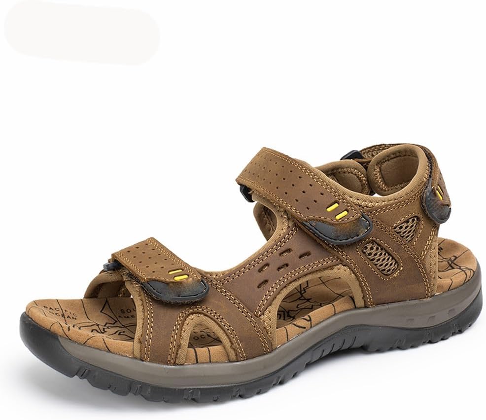 VENTO Heren Leren Sandalen – Comfortabele Zomerslippers voor het Strand
