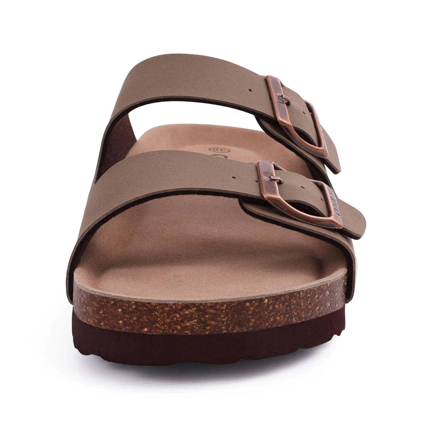 CORKA Dames Zomersandalen van Kurk met Open Teen – Verstelbare Gesp & Suède Binnenzool