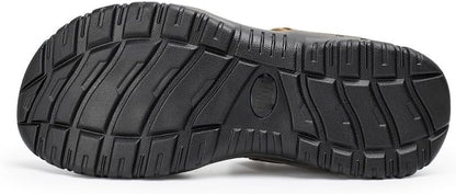 VENTO Heren Leren Sandalen – Comfortabele Zomerslippers voor het Strand
