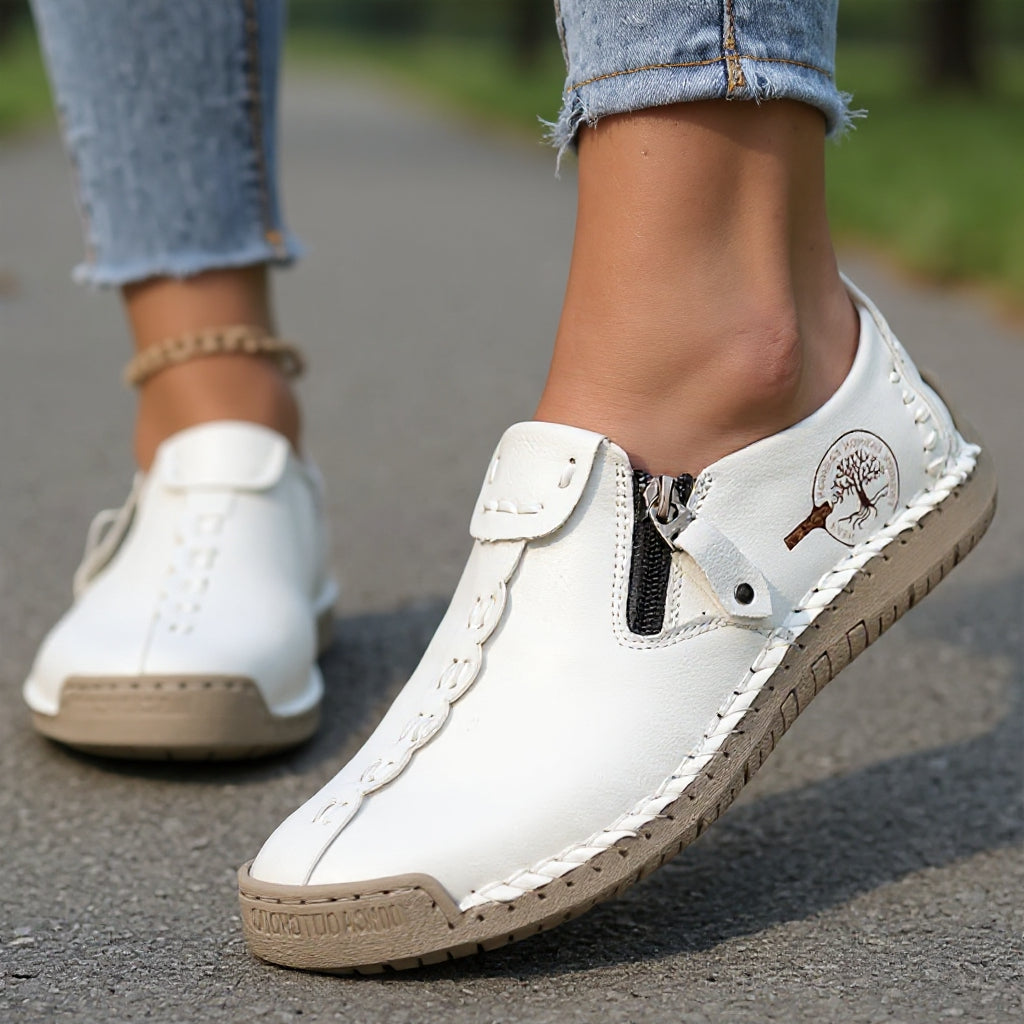 Elira™ – Comfort Sneakers met Rits & Flexibele Rubberzool