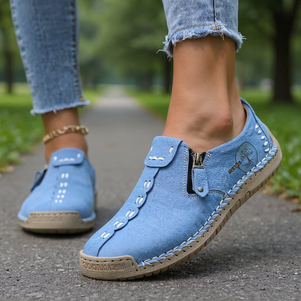 Elira™ – Comfort Sneakers met Rits & Flexibele Rubberzool