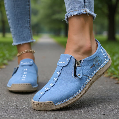 Elira™ – Comfort Sneakers met Rits & Flexibele Rubberzool