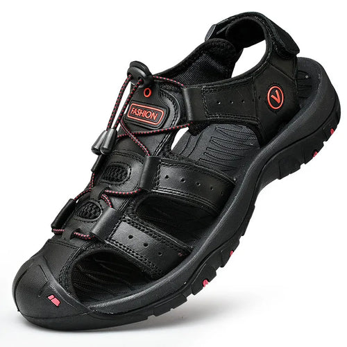 BRAVO Herren Sommersandalen – Strand- und Wandersandalen aus Leder